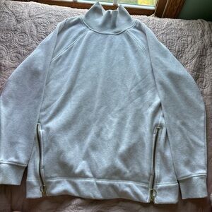 Athleta Light Gray Turtleneck Top